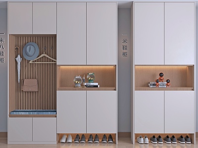 Household Shoe Cabinet Baking Paint Shoe Cabinet Segmented Shoe Cabinet Shoe Cabinet Ornaments 3d model