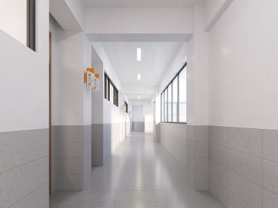 Modern School Corridor Average School Average Corridor model