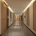 Modern Indoor Waiting Area With Wooden Panels Benches And Decorative Wall Art