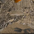 Ancient Cave With Rough Stone Walls And Natural Rock Formations
