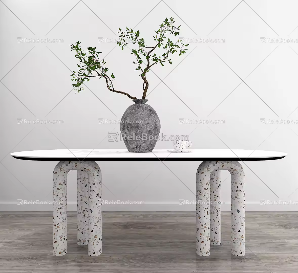 Modern dining table 3d model