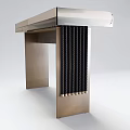 Modern Metal Desk Featuring Unique Frame And Sleek Surface Design 3d model