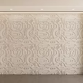 Contemporary Decorative Wall With Intricate Relief Patterns And Modern Textured Design 3d model