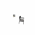 Modern Wooden Dining Armchair with Upholstered Seat and Contemporary Design