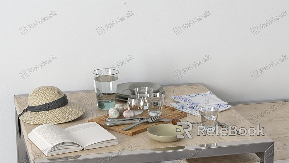 Modern Tableware Desktop Decorations model