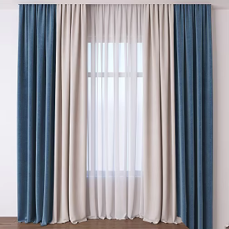 Vintage Curtain 3d model