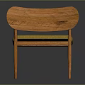 Curved Wooden Backrest Accent Chair With Yellow Seat Cushion And Modern Design