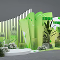 Flowery Spring Photo Check In Spot With Green Curved Structure And White Flowers