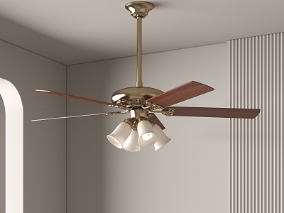 Modern fan light 3d model
