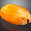 Ripe Orange Tropical Plant Fruit With Smooth Shiny Surface And Reflection 3d model