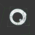 Game and Movie Character in Futuristic Circular Structure with Detailed Textures