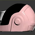 Modern Helmets in White and Pink With Mirror Block Surface Design