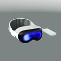 Electric Toy Eye Mask With Blue Light Up Lenses And White Cable Design