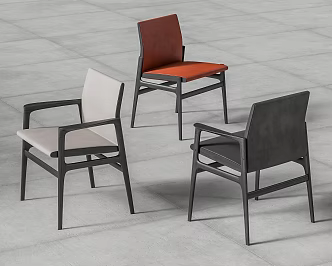 Poliform PANEMA Modern Single Chair Dining Chair 3d model