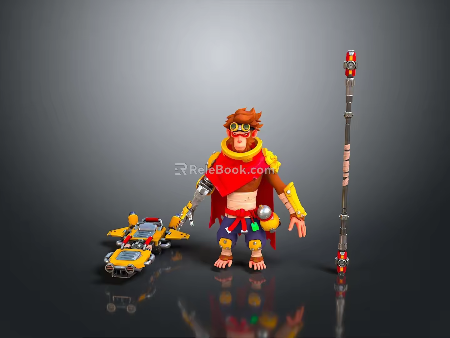 Monkey Cartoon Monkey Anime Monkey Stylized Monkey Fantasy Style Monkey Toy 3d model