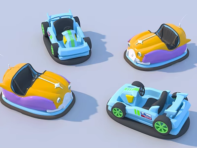 Modern bumper car baby car toy car 3d model Modern bumper car baby car toy car 3d model