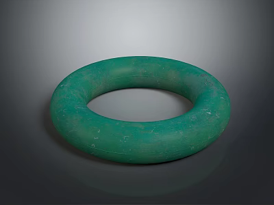 Artistic Green Circular Sculpture Carving With Smooth Surface And Round Form Design 3d model