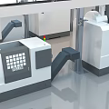 Advanced Industrial Equipment CNC Machines With Control Panels And Mechanical Structures