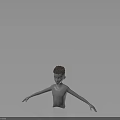White Head Model Featuring Brown Textured Hair And Detailed Facial Organs