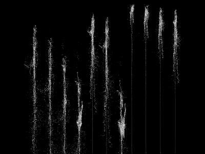 Modern Water Fountain With Vertical Jets And Splashing Water Streams 3d model