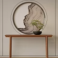 New Chinese Style End View Table Entrance Cabinet Potted Plant Decorative Cabinet End View Table 3d model