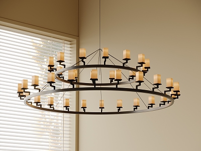 New Chinese Chandelier 3d model