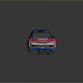 Blue And Red Rally Car With Sponsor Logos MOTAL DUNLOP And Number 55