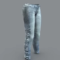 Light Blue Straight Leg Jeans With Classic Stitch Design For Casual Wear