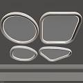 Modern Ceiling Lights With Different Geometric Shapes And LED Edge Lighting For Contemporary Home Decor