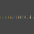 Vibrant Animated Fish Characters Including Clownfish And Yellow White Varieties For Games And Films