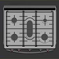 Stainless Steel Gas Stove Oven With Modern Design Digital Display And Glass Door