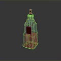 Transparent Glass Bottle With Red Liquid And Orange Cap For Daily Household Use
