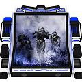 Halo Themed Arcade Gaming Machine With Spartan Soldiers On Screen Blue White Design 117