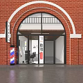 Modern Hair Beauty Salon Interior With Styling Chairs Mirrors Wooden Ceiling And Decorative Artworks