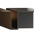 Contemporary Coffee Table Featuring Black And White Sleek Rectangular Minimalist Design 3d model