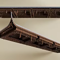 Traditional Chinese Wooden Ceiling with Ornate Carvings and Classic Brackets Design