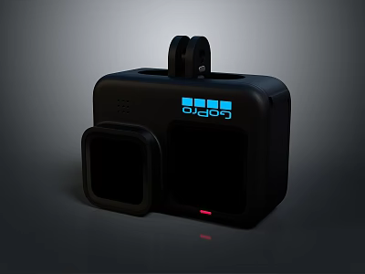 Black Modern Computer Peripheral With LED Display Compact Design And USB Ports 3d model