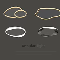 Modern Annular Design Ceiling Lights With Various Creative Shapes For Home Decor 3d model