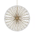 Luxury Sparkling Crystal Chandelier With Gold Radiant Frame And Modern Design
