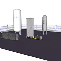 Industrial Equipment Setup With LNG Storage Tank Vaporizer And Pipeline System