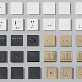 Diverse Modern Switch Panels in Various Colors and Functional Designs for Home Use