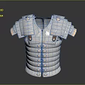 Roman Silver Metal Chest Armor With Decorative Plate And Historical Design