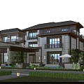 Modern Townhouse Exterior Design With Stone Walls Wooden Accents Balconies And Garden Courtyard