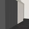 Modern Minimalist Wardrobe Design With Dark Gray And Off White Smooth Surface Vertical Handles