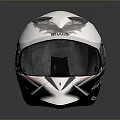 Stylish Motorcycle Helmet SHARK Brand White Black Red Design Transparent Visor