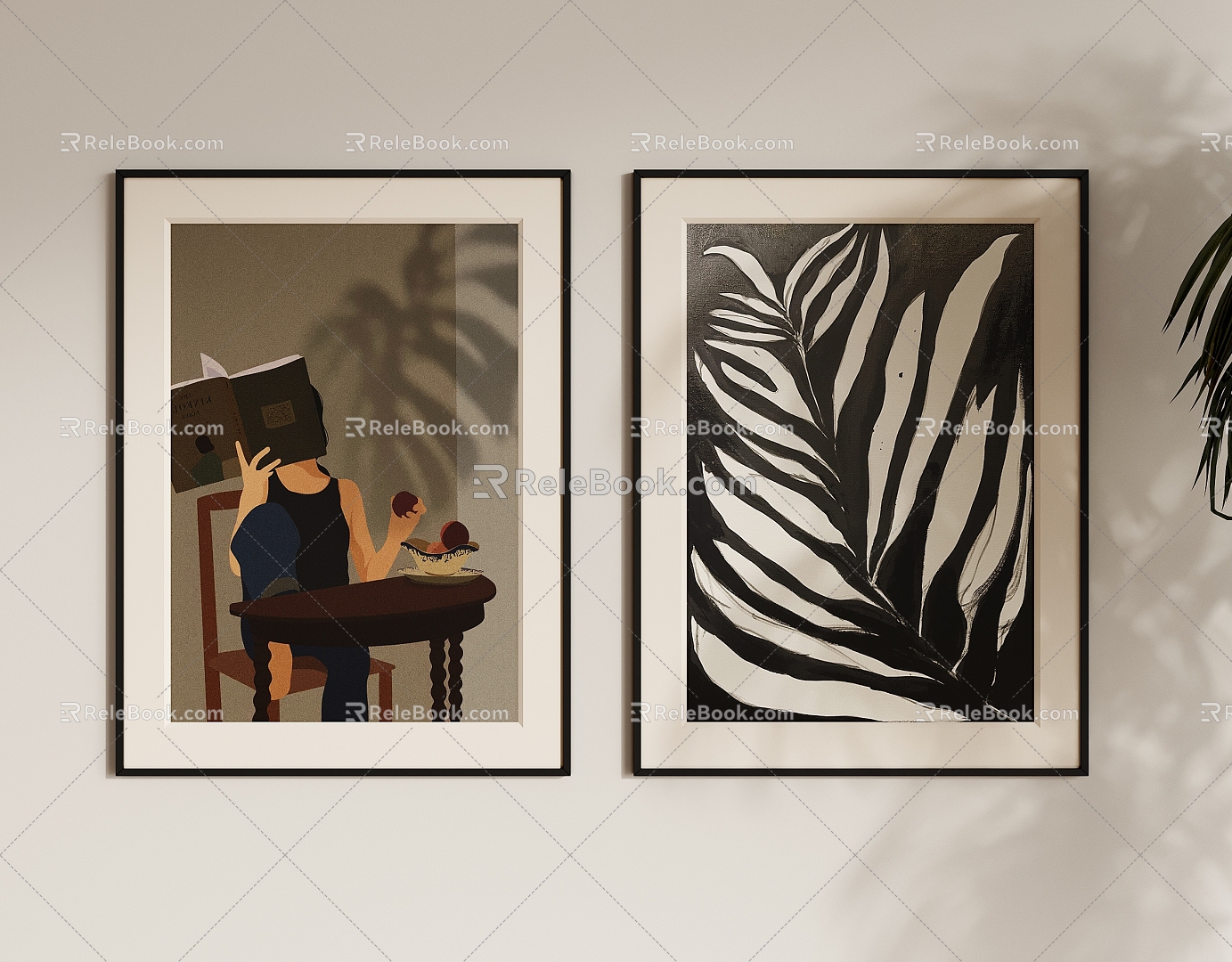 Modern Middle Ancient Hanging Paintings 3d model