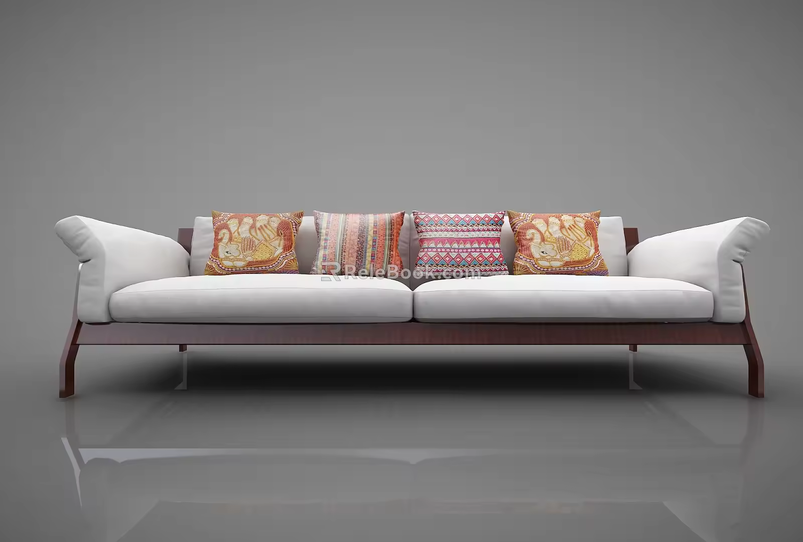 New Chinese-style double sofa 3d model