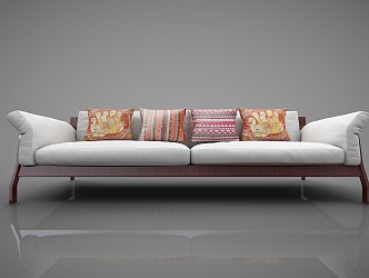 New Chinese-style double sofa 3d model