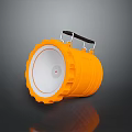 Industrial Orange Lighting Combination With Portable Handle And White Lamp Design