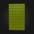 Green Brick Building Exterior Wall With Smooth Texture And Neat Structure